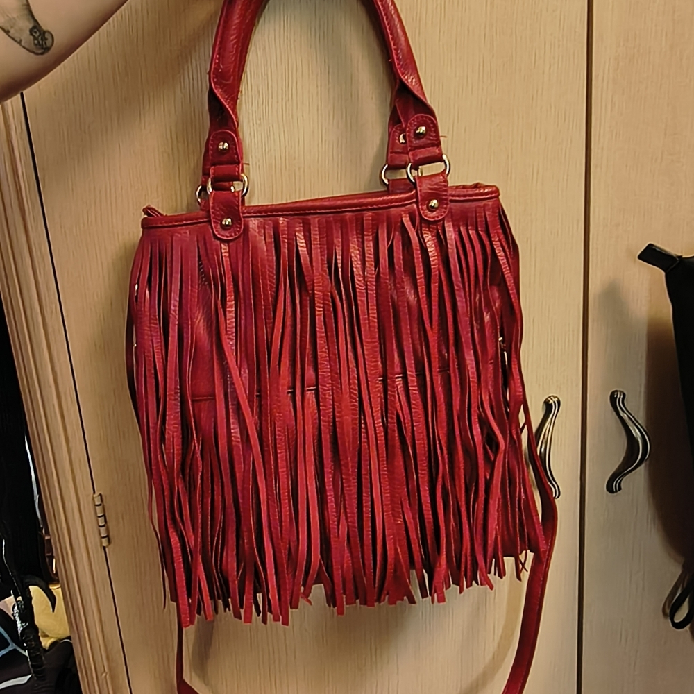 Red Fringe Bag